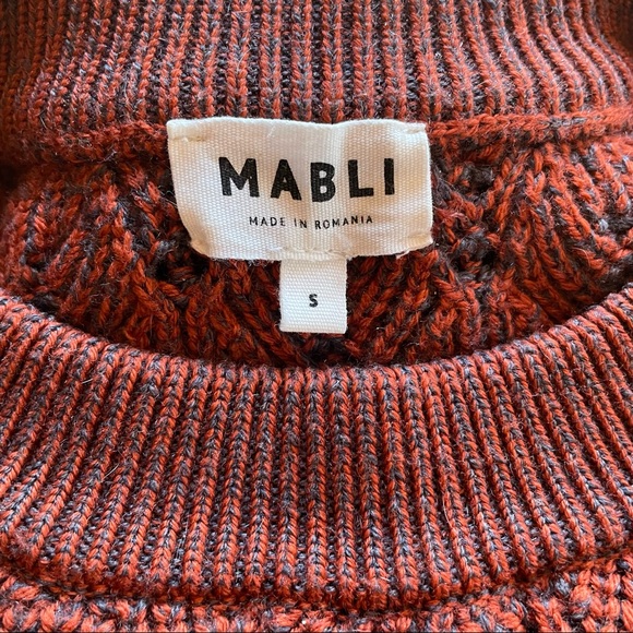 SOLD Mabli Hyfryd Jumper in Brick and Cocoa - Picture 4 of 6